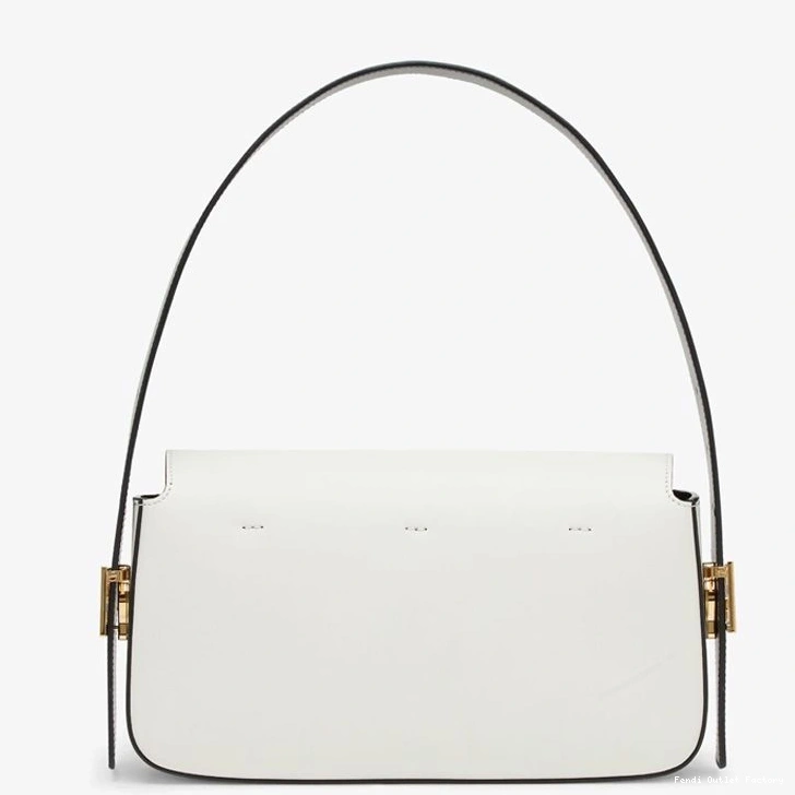 Affordable HOT Baguette Nappa White Bag Fendi Medium Twist Leather In 0817
